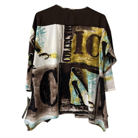 IC by Connie K Shirt Women Sz Small Asymmetrical Artsy Modern Designer City NWT - Picture 2 of 12